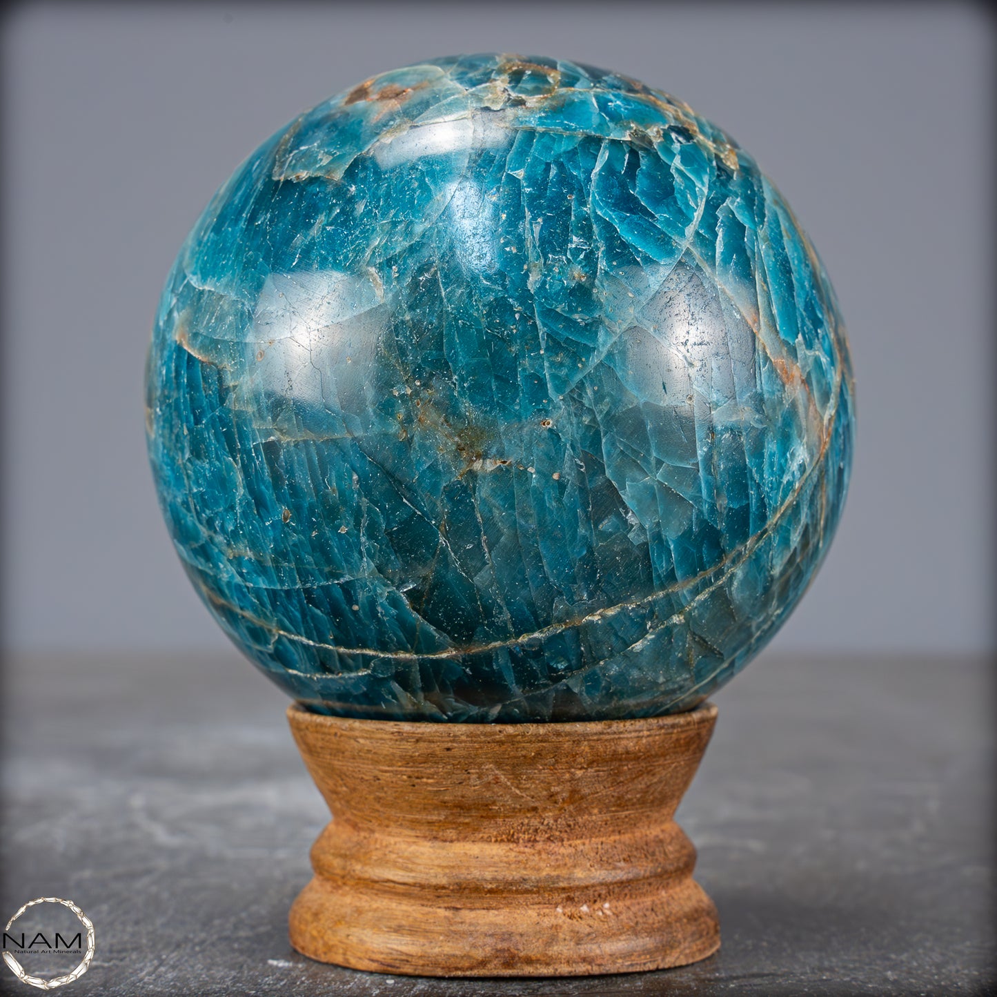 Natürliche Blaue Apatit-Kristall Kugel - 594,71g - 70mm
