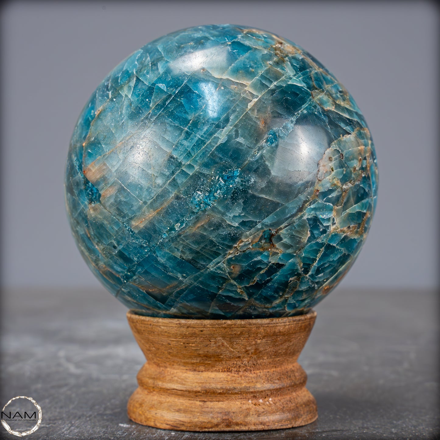 Natürliche Blaue Apatit-Kristall Kugel - 594,71g - 70mm