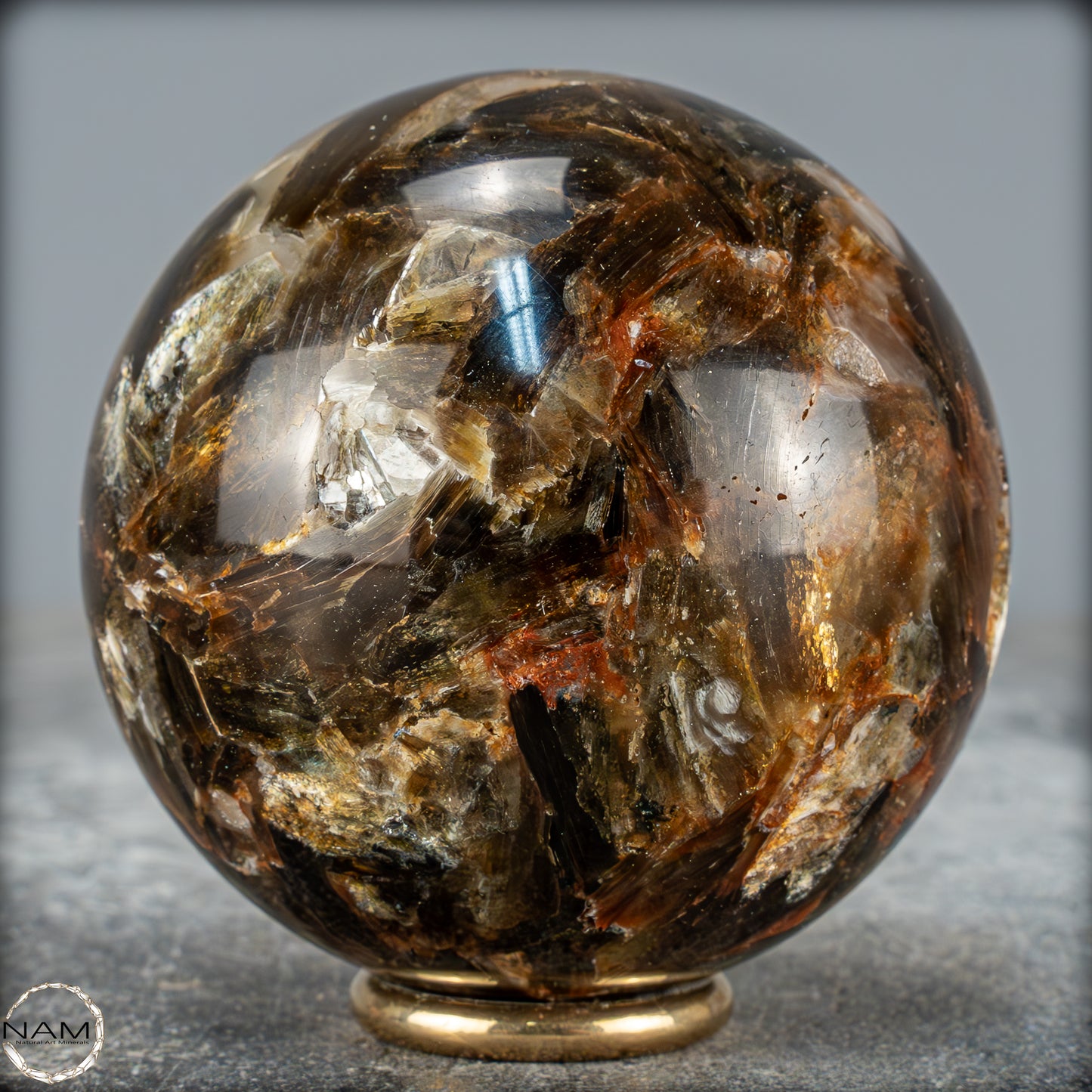 Natürliche Mica (Glimmer) Kristallkugel aus Brasilien - 414,82g - 67mm