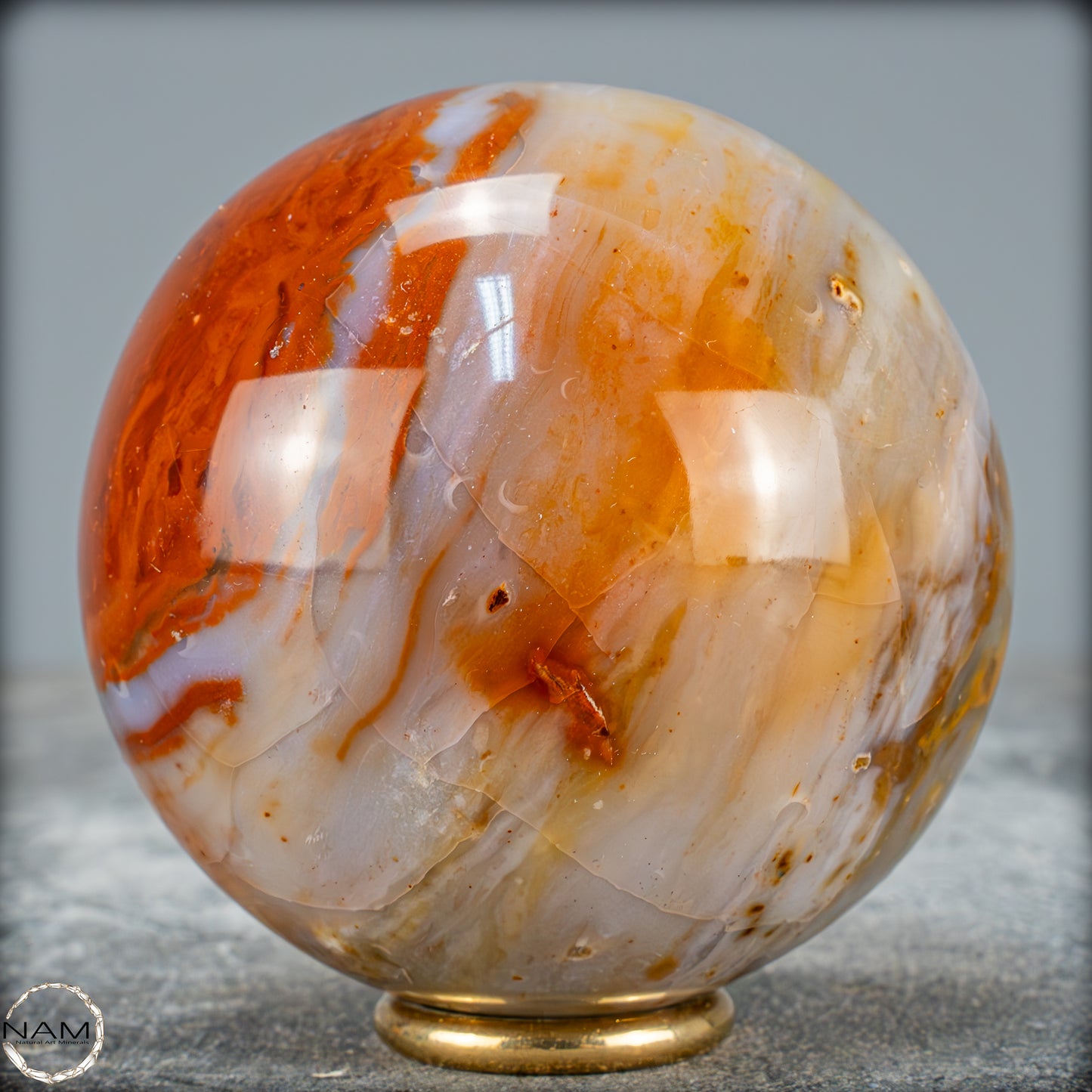 Natürliche Mehrfabige Carneol Kristall Kugel - 497,75g - 71mm