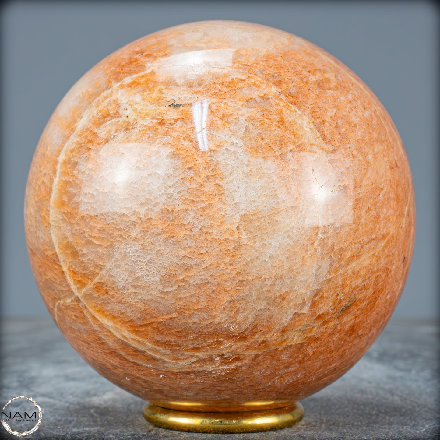 Natürlicher Pfirsich-Mondstein Kristall-Kugel - 1380,92g - 105mm