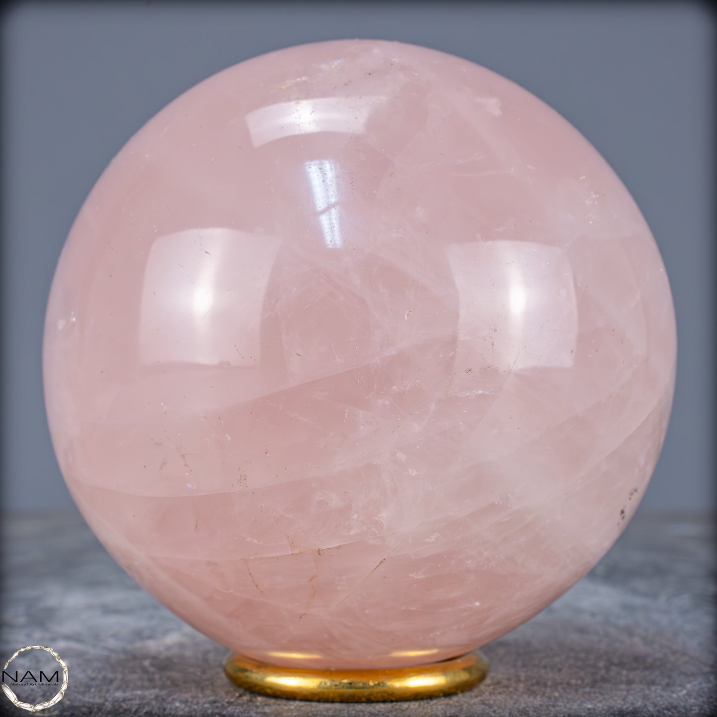 Natürliche Rosenquarz Kristall-Kugel aus Brasilien - 1371,91g - 105mm