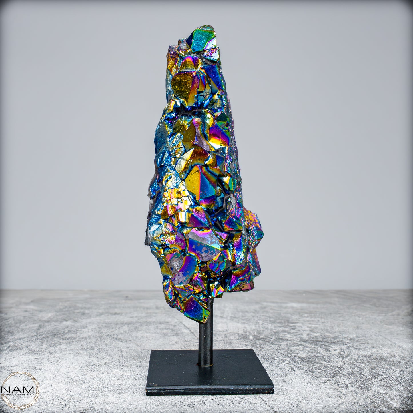 Kristall-Aura-Amethyst auf Ständer – 552,25g