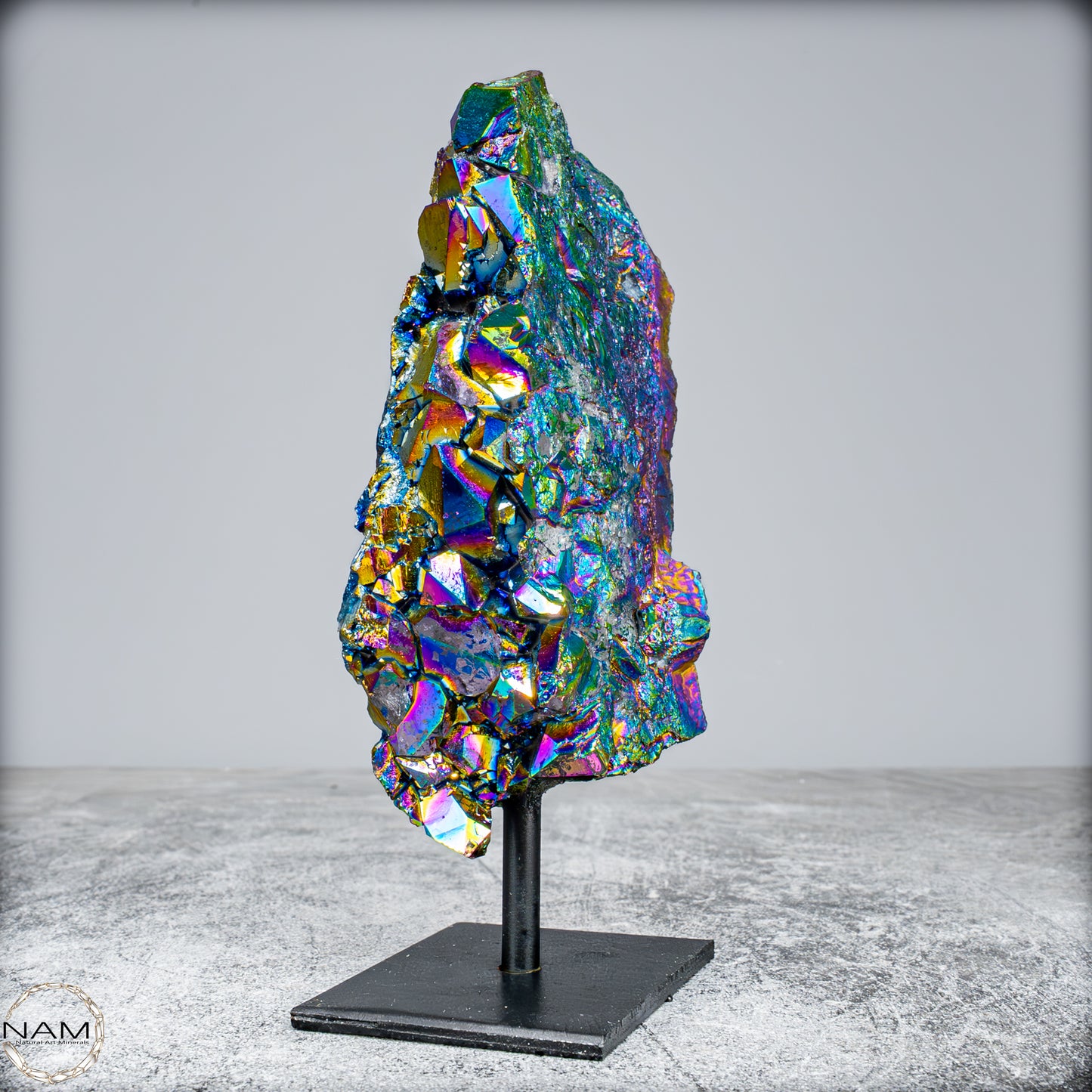 Kristall-Aura-Amethyst auf Ständer – 552,25g