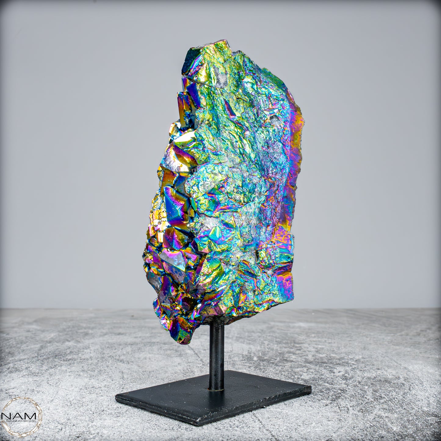 Kristall-Aura-Amethyst auf Ständer – 552,25g