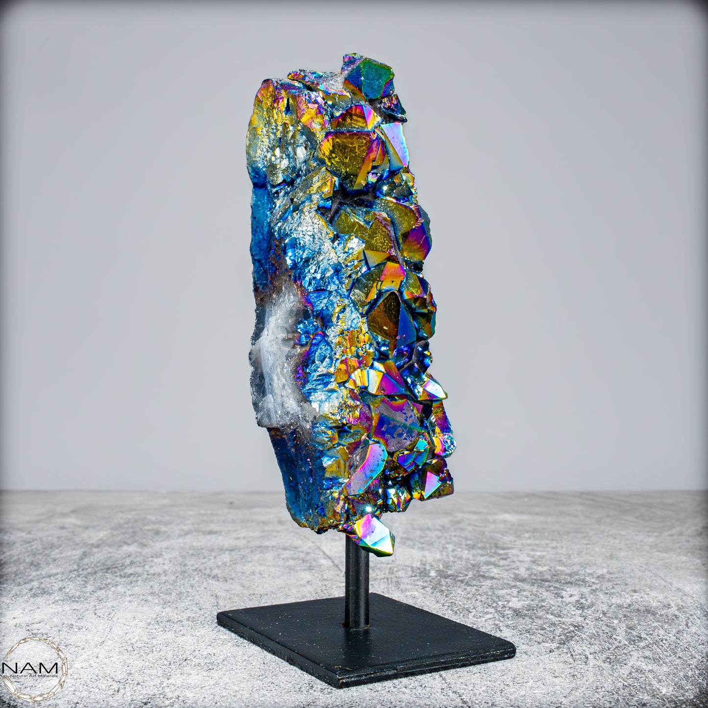 Kristall-Aura-Amethyst auf Ständer – 552,25g