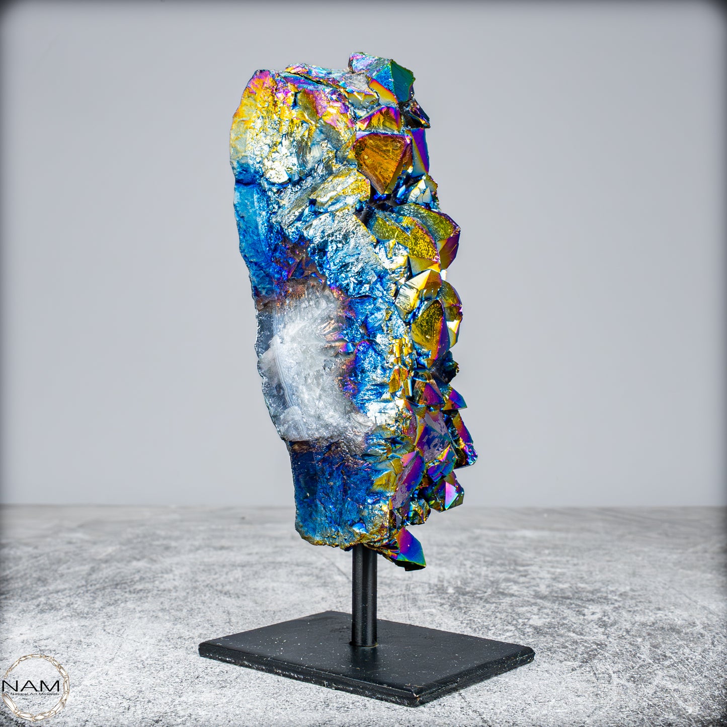 Kristall-Aura-Amethyst auf Ständer – 552,25g