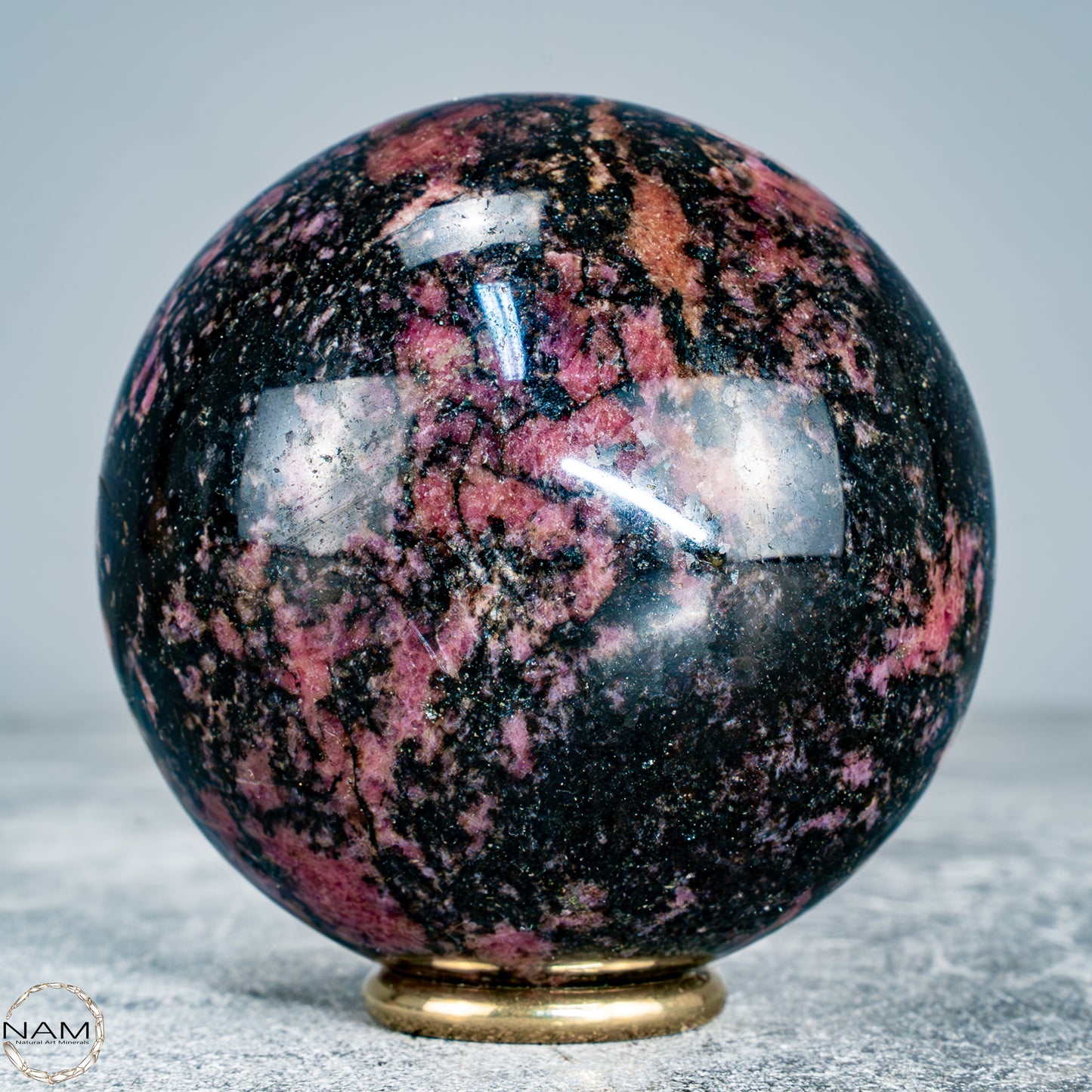 Natürliche Rhodonit-Kristall Kugel -611,22g