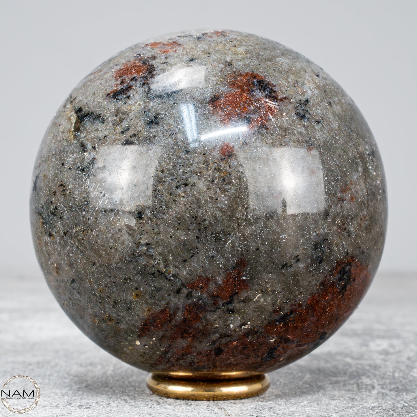 Natürliche Rote Aventurin Kugel aus Madagaskar- 700,34g