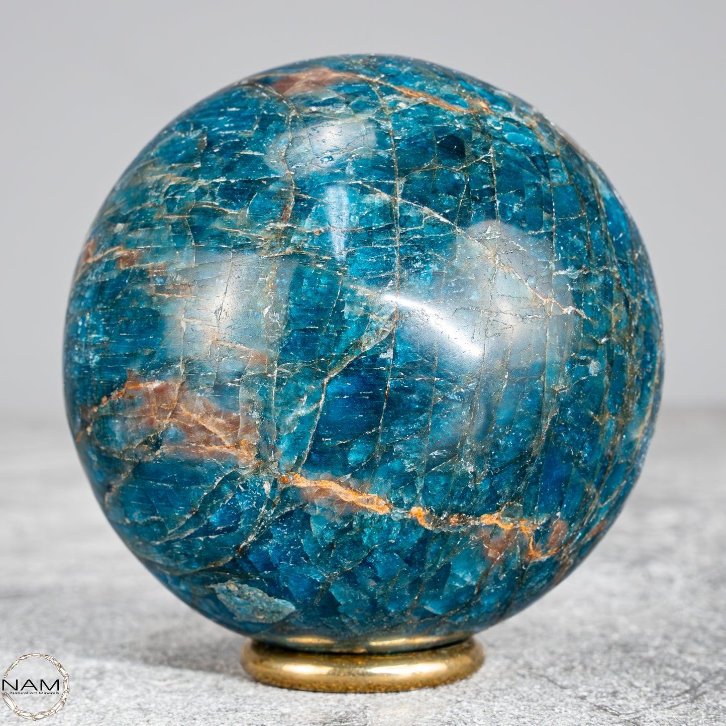 Natürliche Blaue Apatit-Kristall Kugel -508,66g