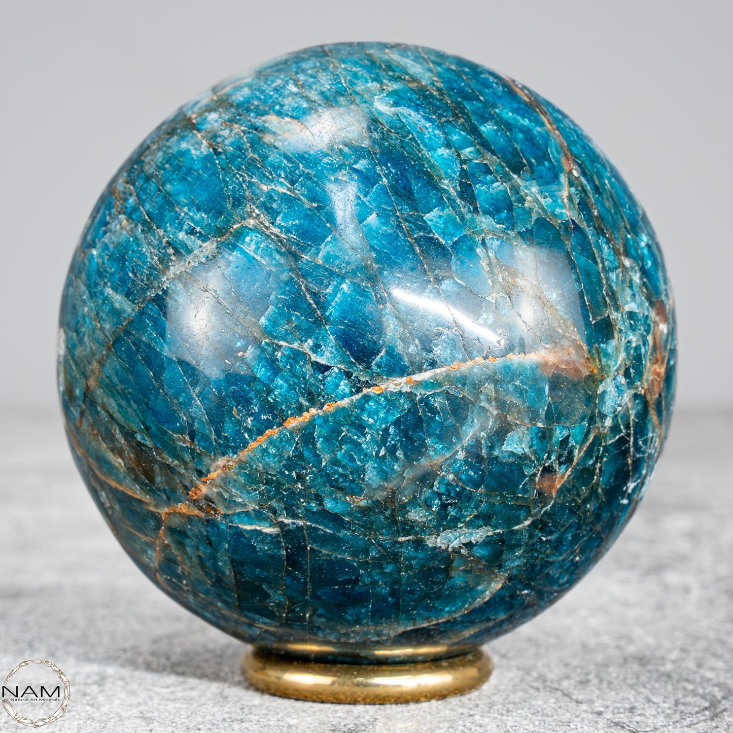 Natürliche Blaue Apatit-Kristall Kugel -508,66g