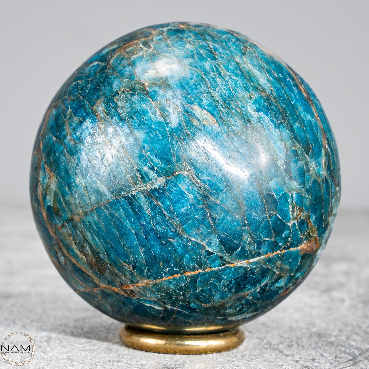 Natürliche Blaue Apatit-Kristall Kugel -508,66g