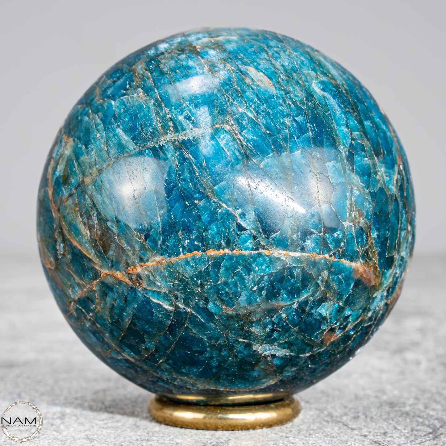 Natürliche Blaue Apatit-Kristall Kugel -508,66g