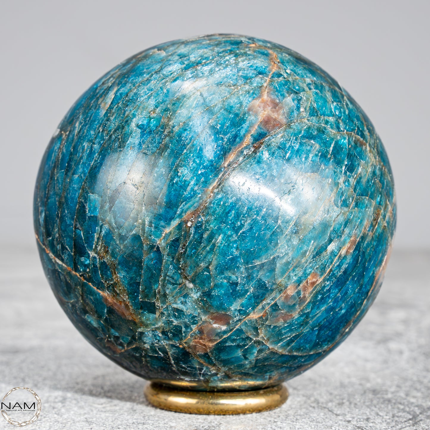 Natürliche Blaue Apatit-Kristall Kugel -508,66g