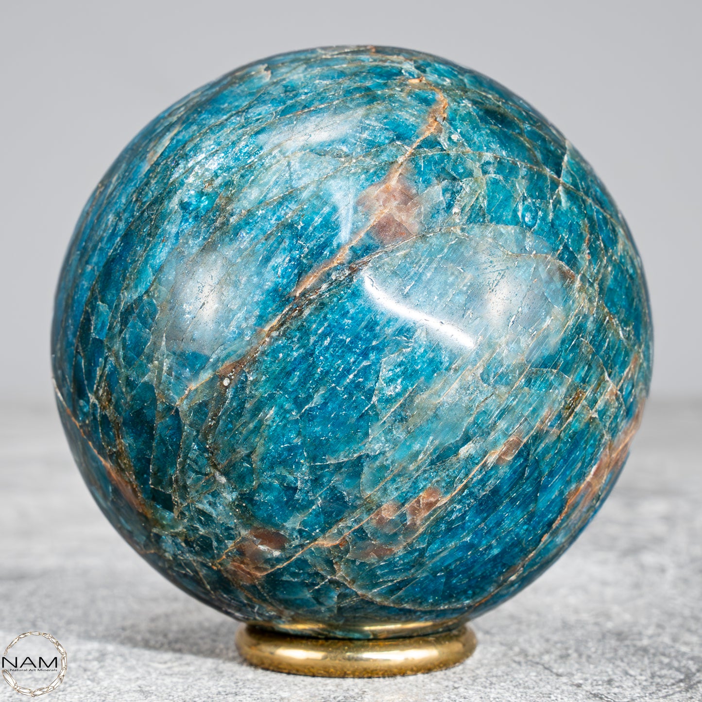 Natürliche Blaue Apatit-Kristall Kugel -508,66g