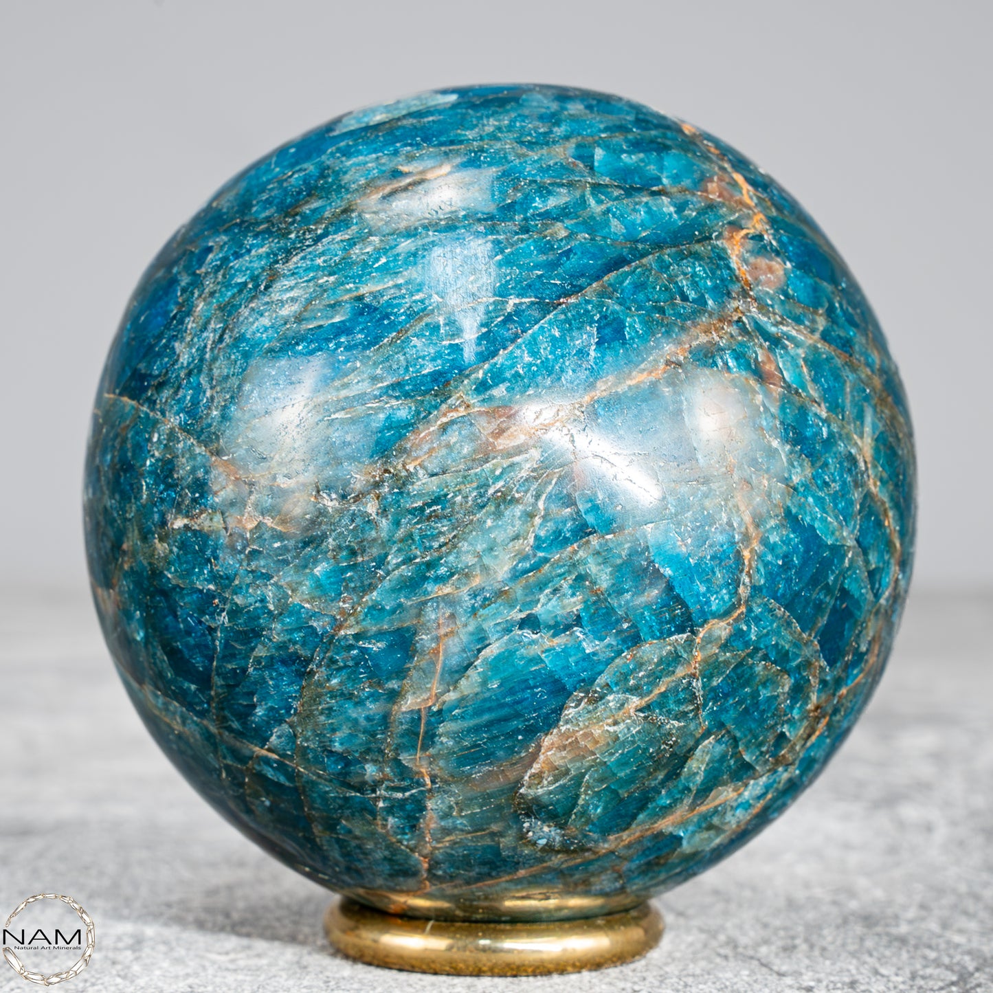 Natürliche Blaue Apatit-Kristall Kugel -508,66g