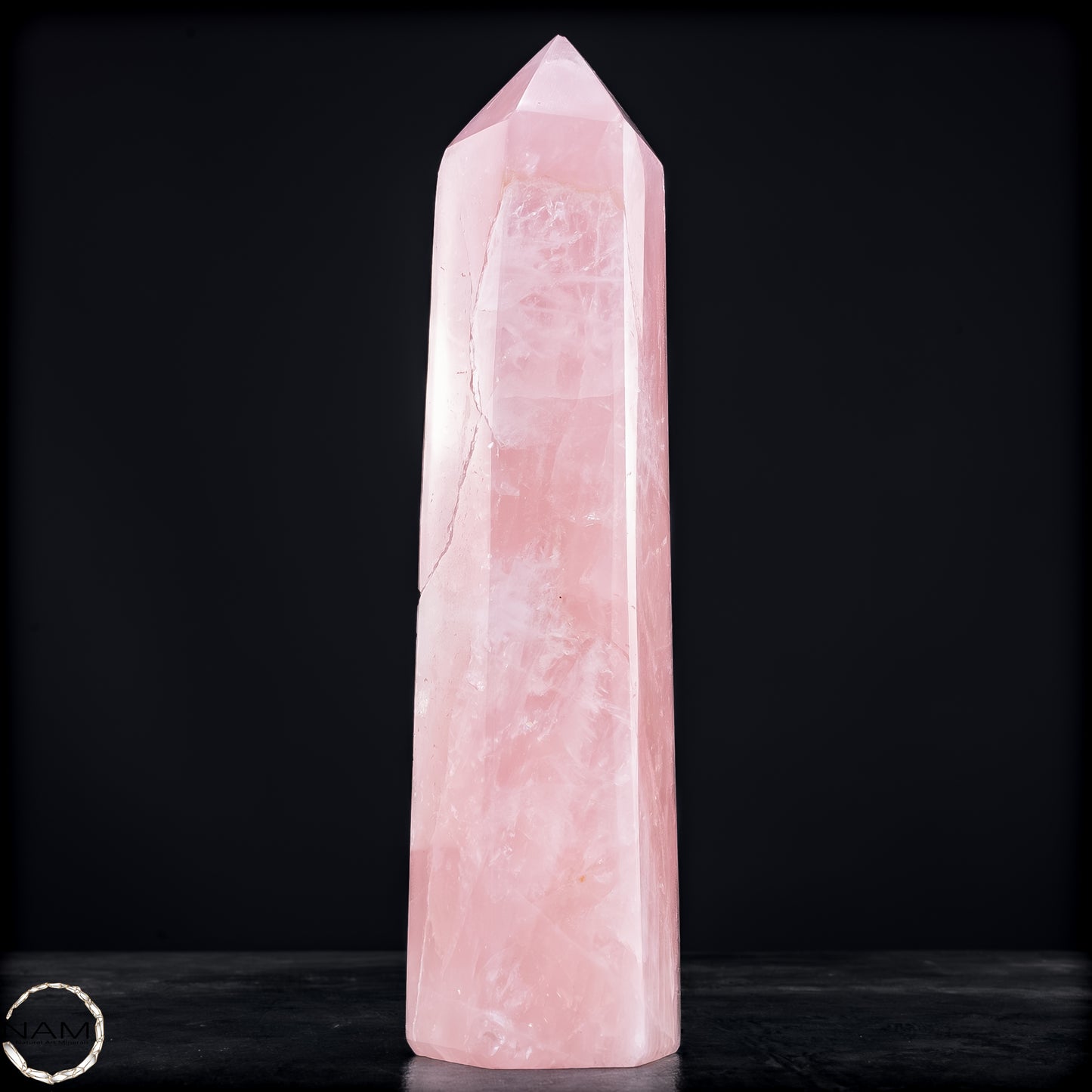 Natürlicher Rosenquarz-Kristall Obelisk aus Brasilien - 700,15g