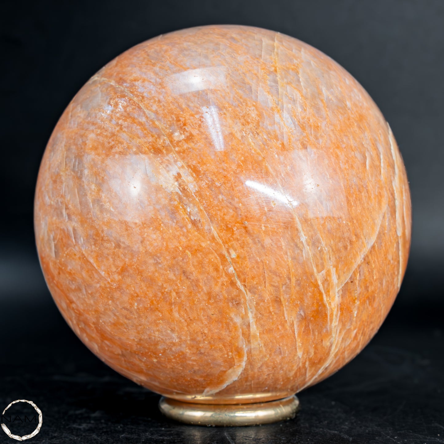 Pfirsich-Mondstein Kugel -532,38 g