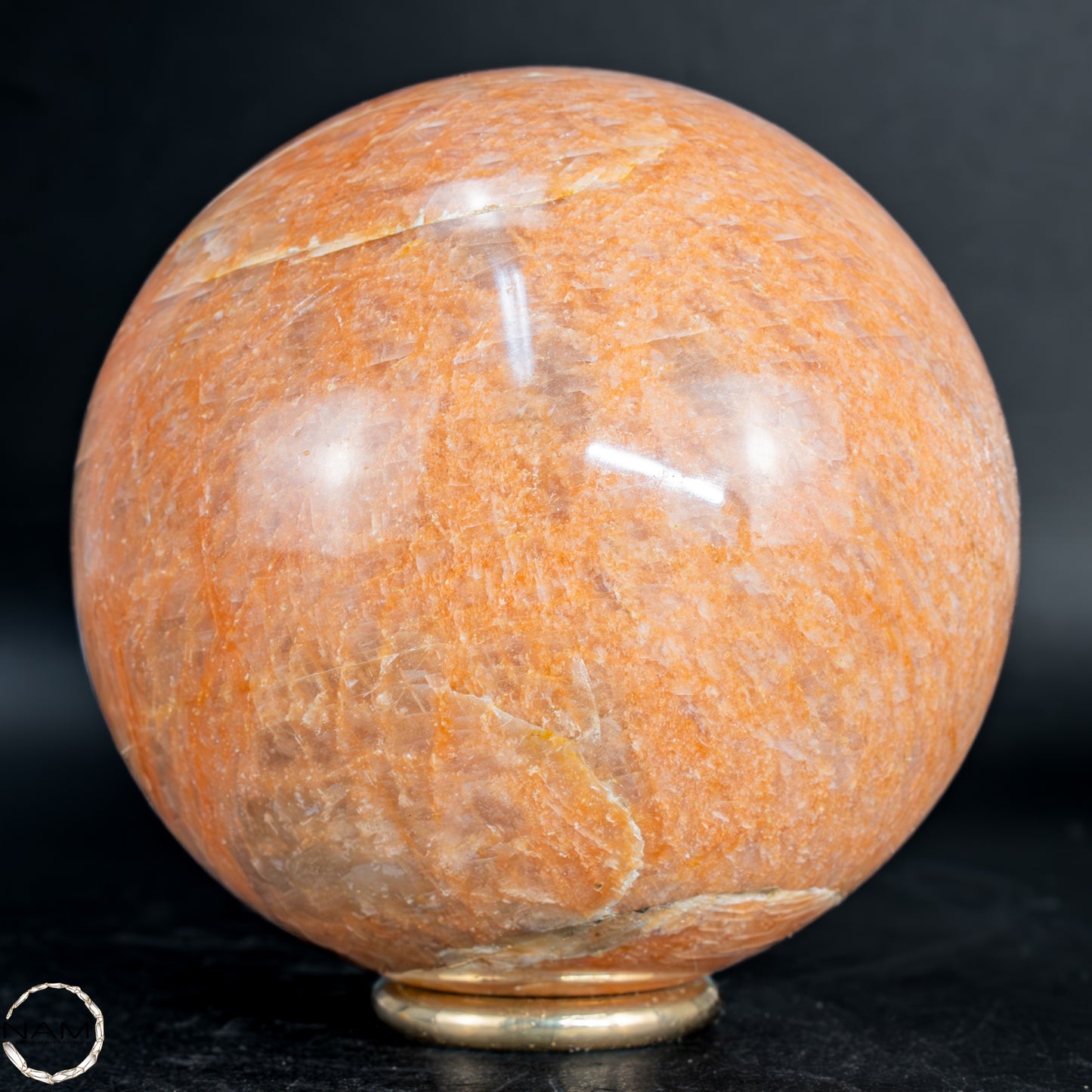 Pfirsich-Mondstein Kugel -532,38 g