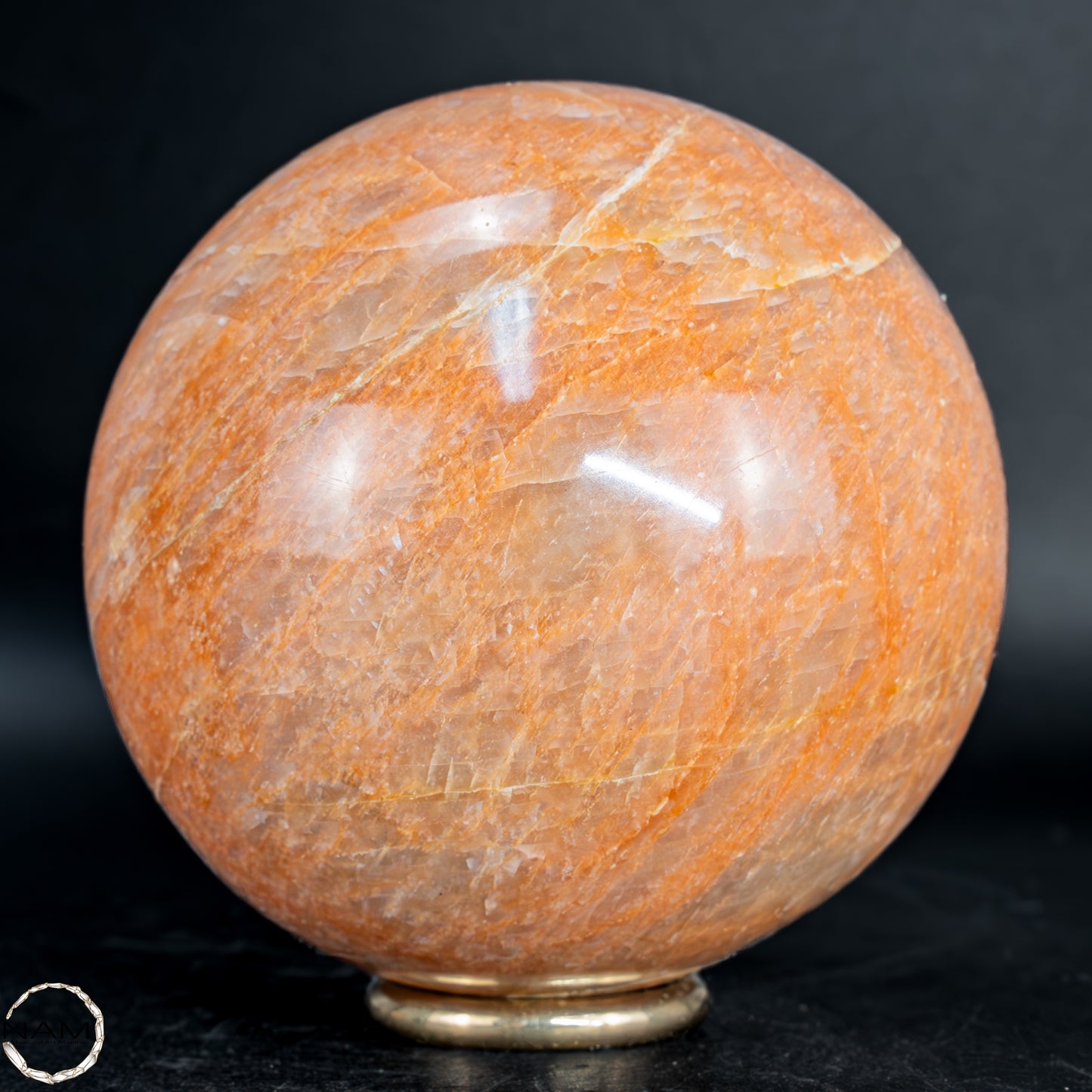 Pfirsich-Mondstein Kugel -532,38 g