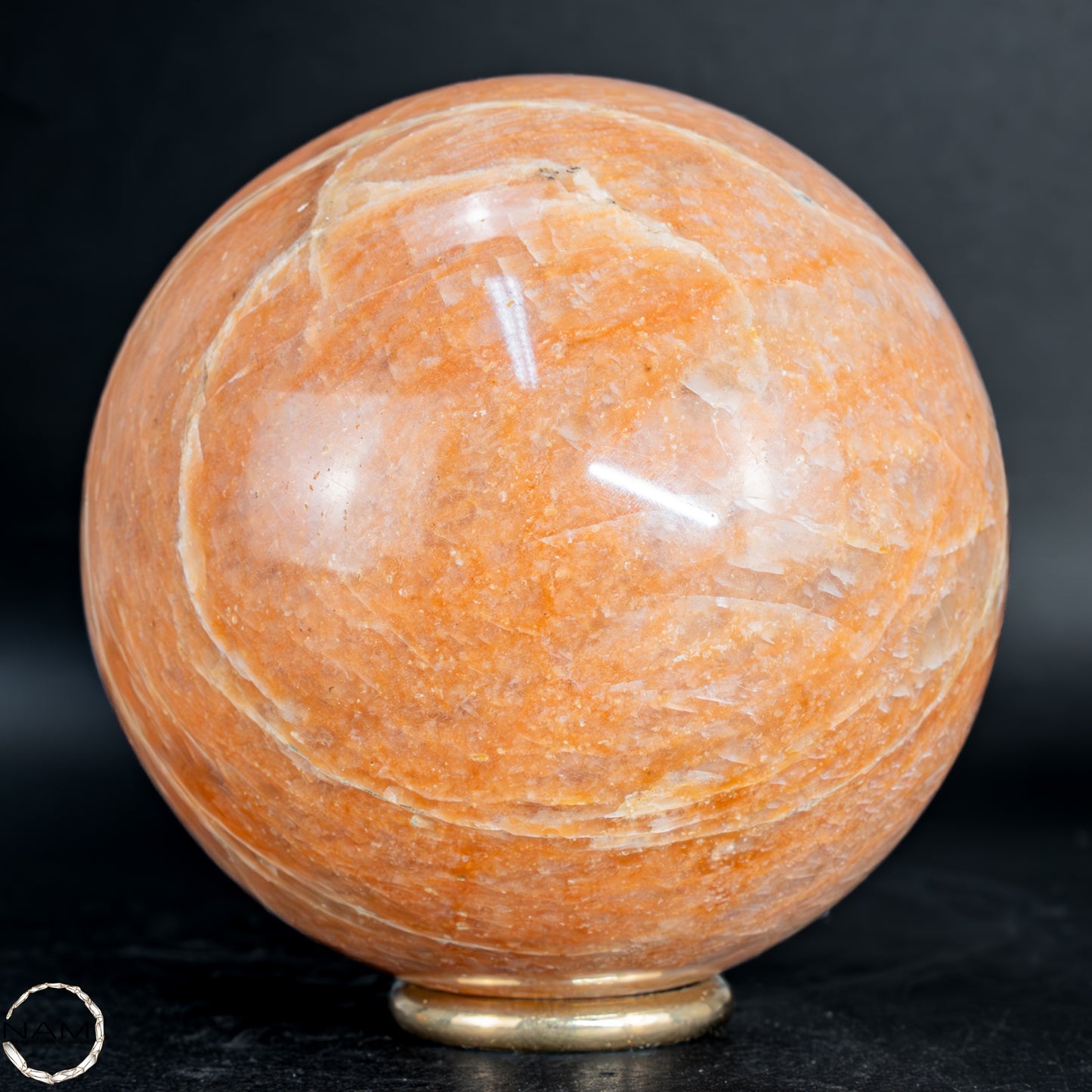 Pfirsich-Mondstein Kugel -532,38 g