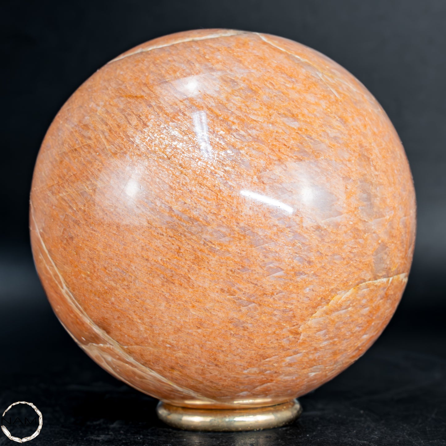 Pfirsich-Mondstein Kugel -532,38 g