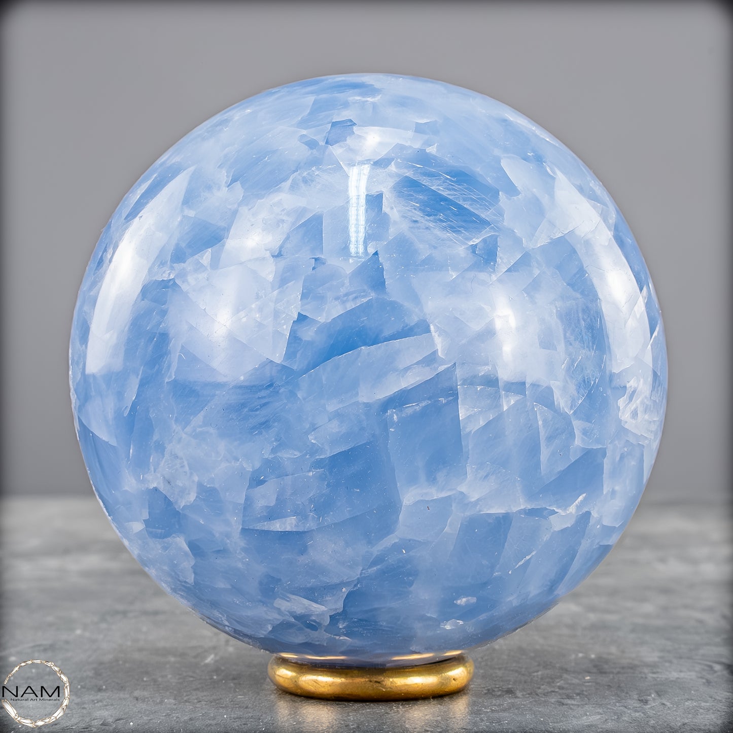 Natürliche Blaue Calcit-Kristall Kugel - 670,34 g