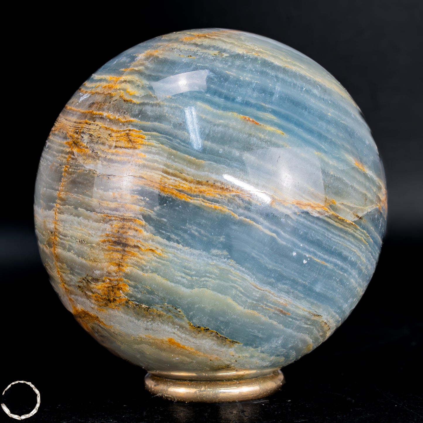 Seltene Natürlich Blaue-Onyx Kugel, Argentinien - 450,22 g