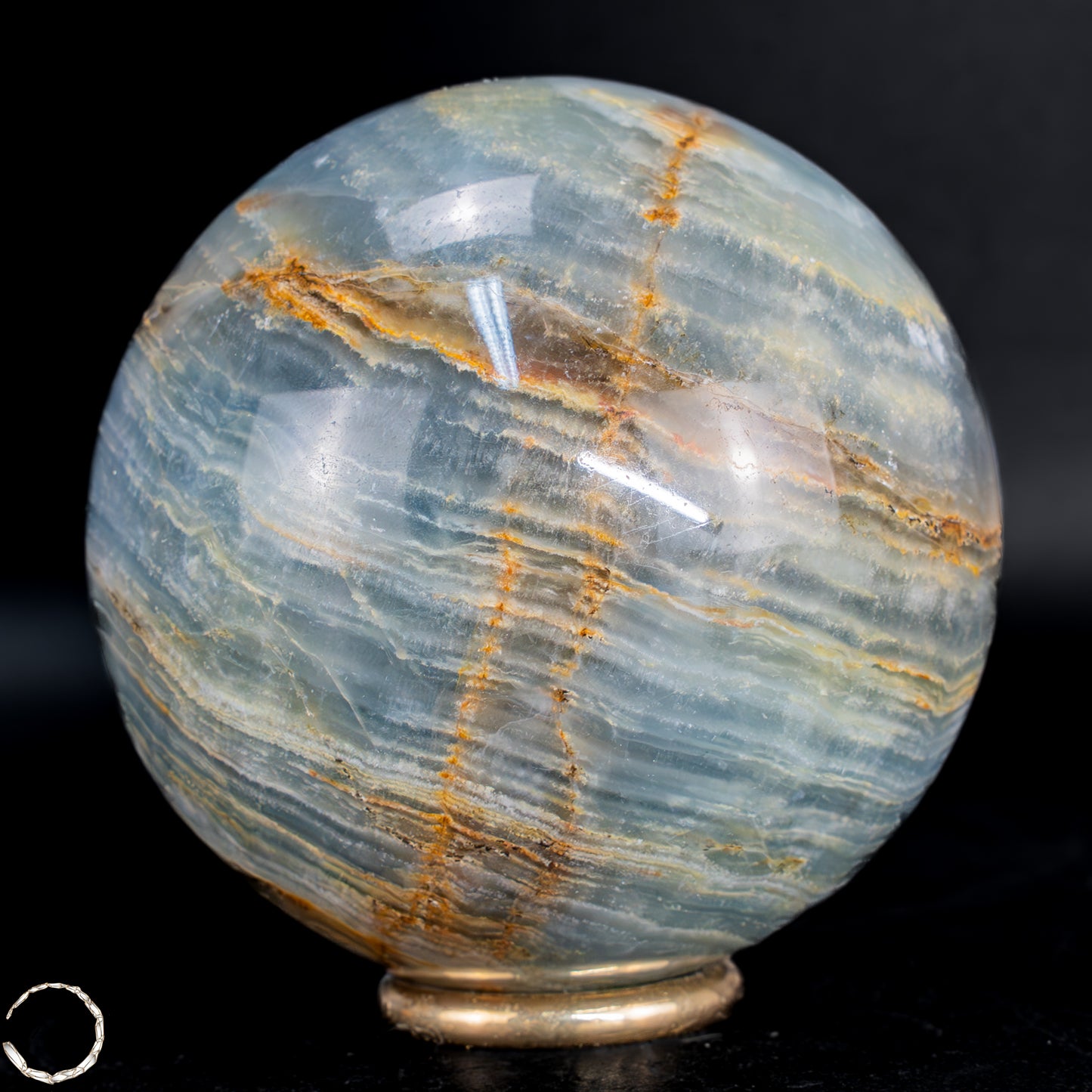 Seltene Natürlich Blaue-Onyx Kugel, Argentinien - 450,22 g
