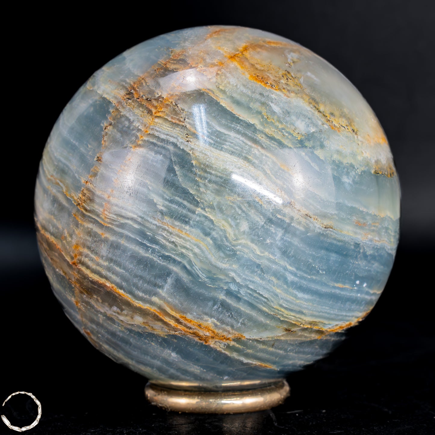 Seltene Natürlich Blaue-Onyx Kugel, Argentinien - 450,22 g