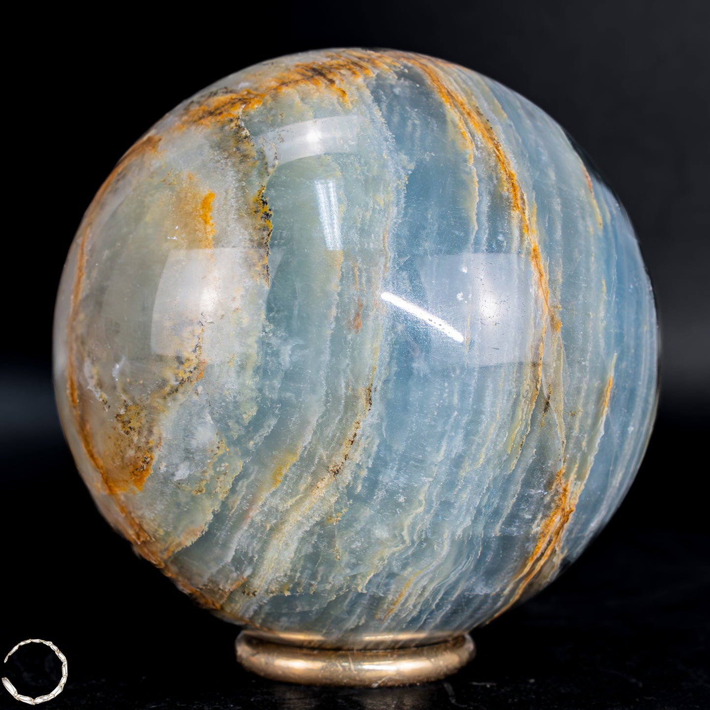 Seltene Natürlich Blaue-Onyx Kugel, Argentinien - 450,22 g