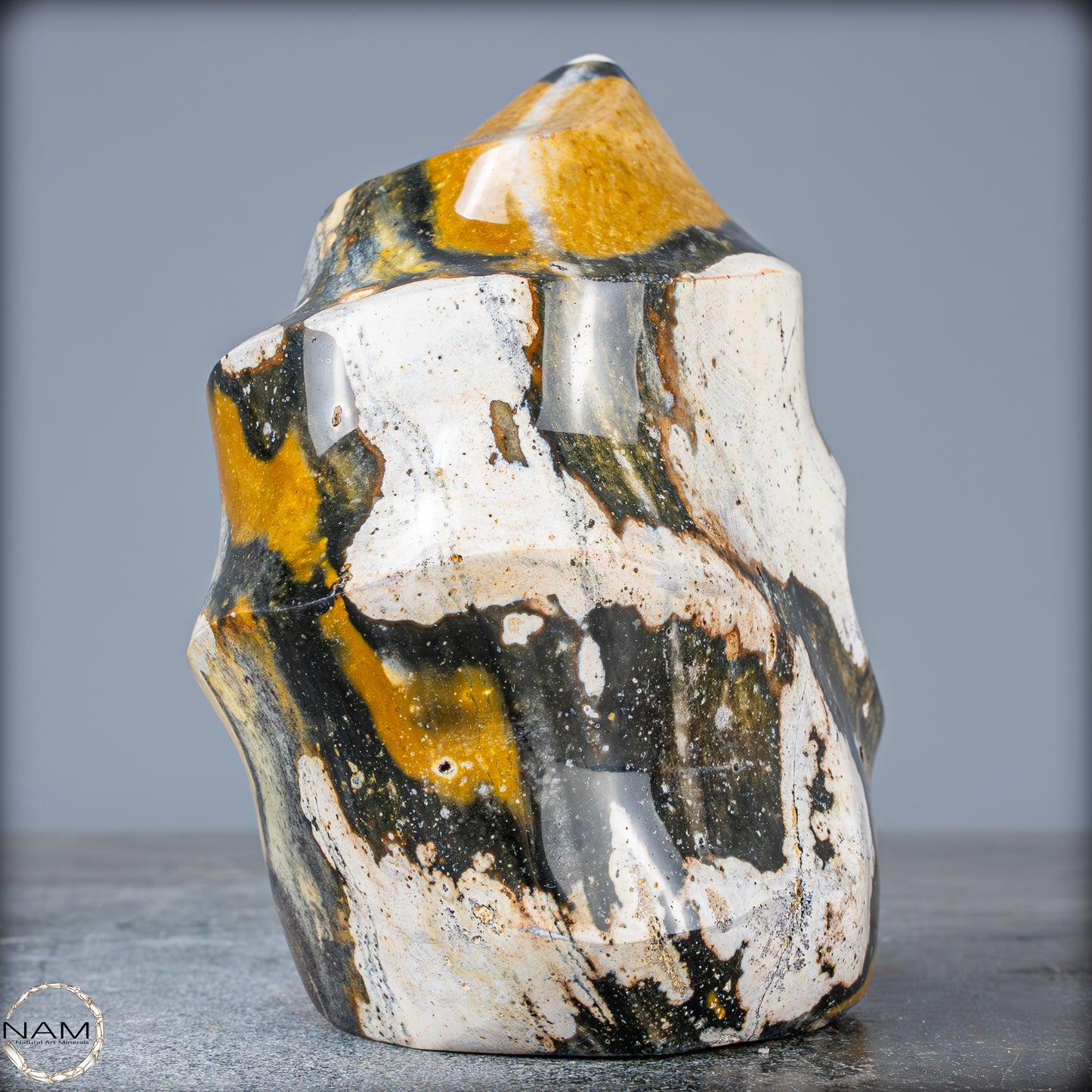Natürliche Jaspis-Chalcedon Kristallflamme - 1475,99g