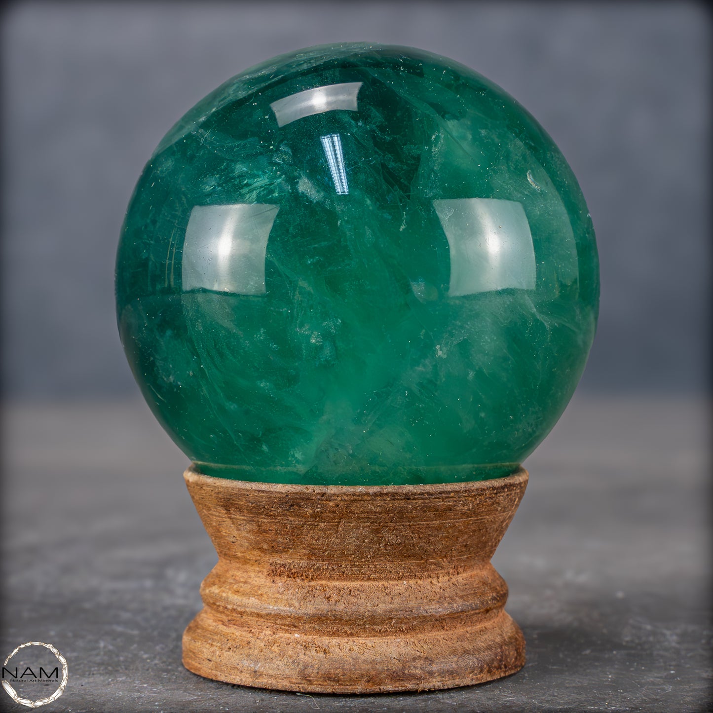 Natürliche Grüne Fluorit Kristallkugel, China - 357,14g - 59mm