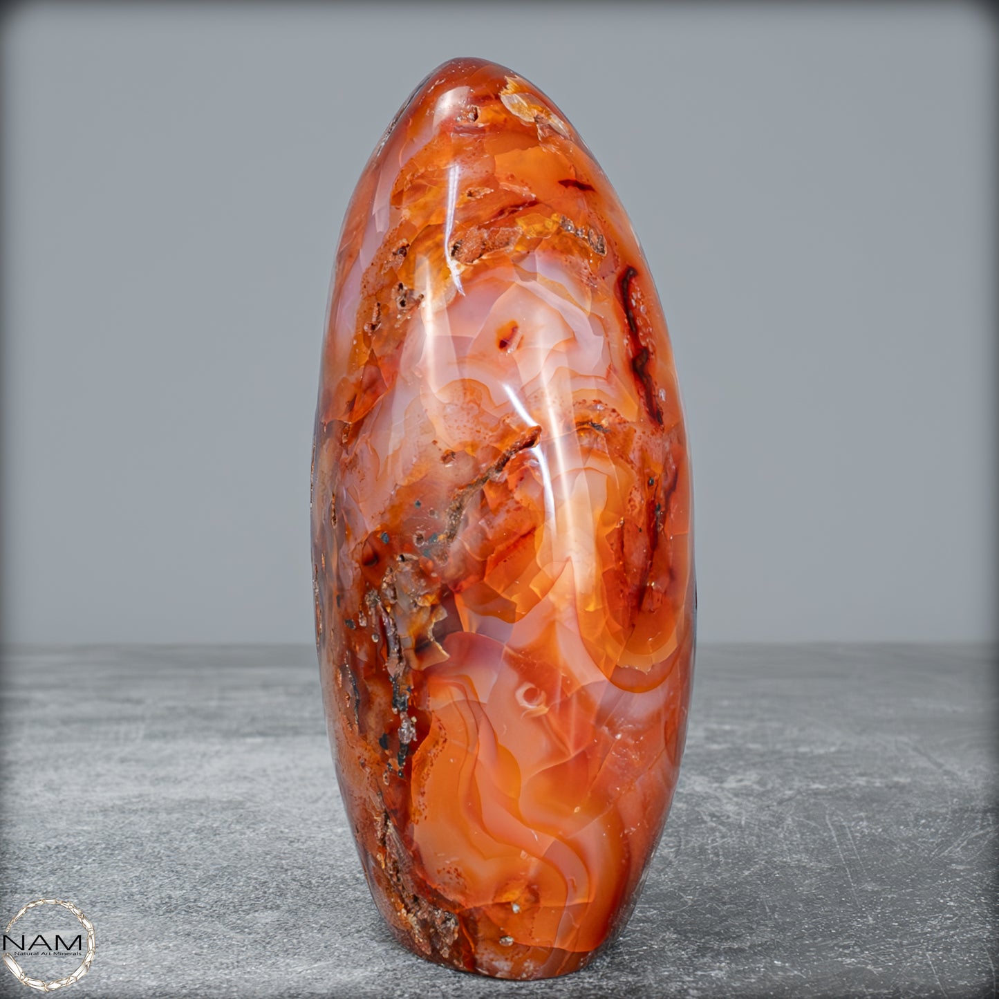 Natürlicher Roter Carneol-Kristall Freiform - 476,66g
