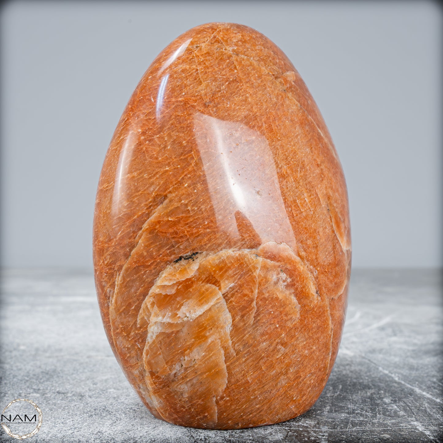 Natürliche Pfirsich-Mondstein Freiform - 797,23g