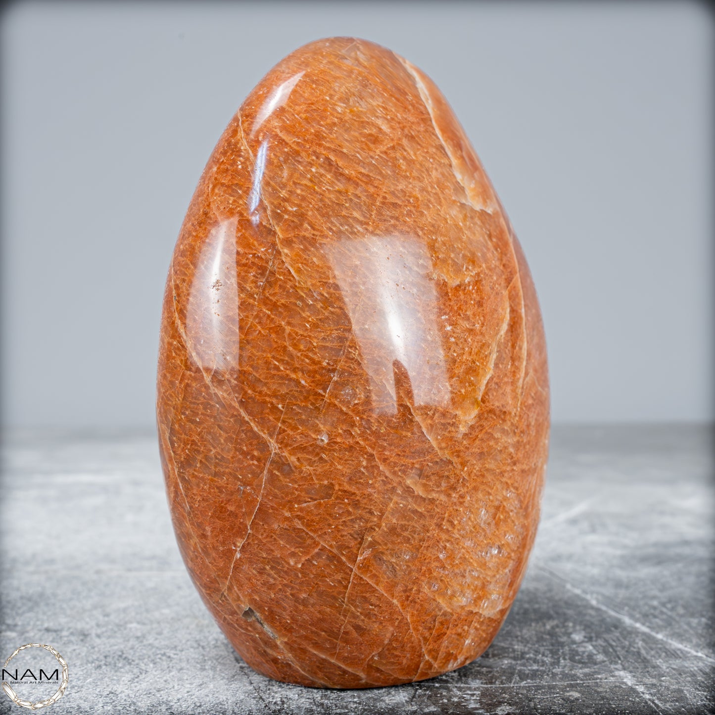 Natürliche Pfirsich-Mondstein Freiform - 797,23g