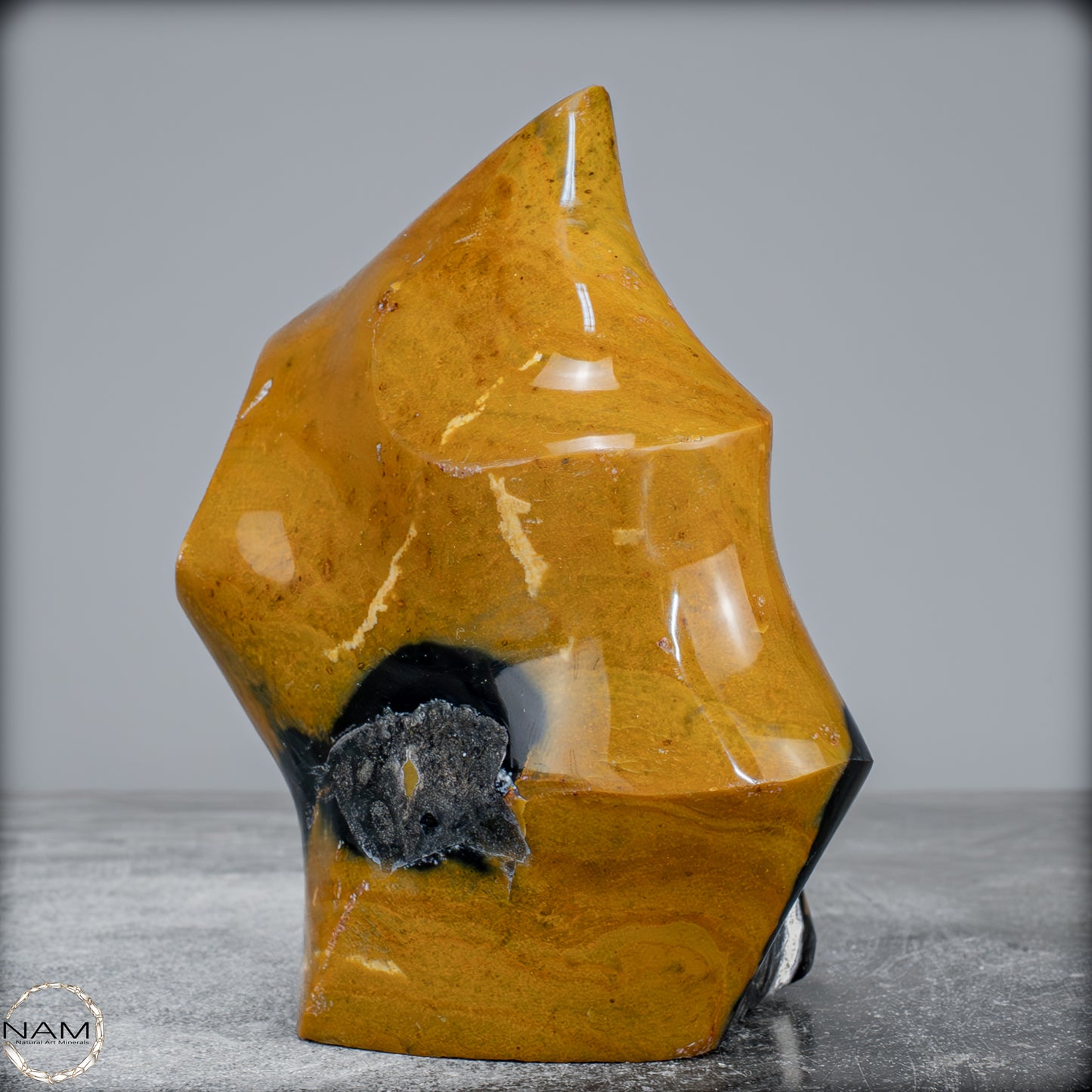 Natürliche Jaspis-Chalcedon Kristallflamme - 1244,44g
