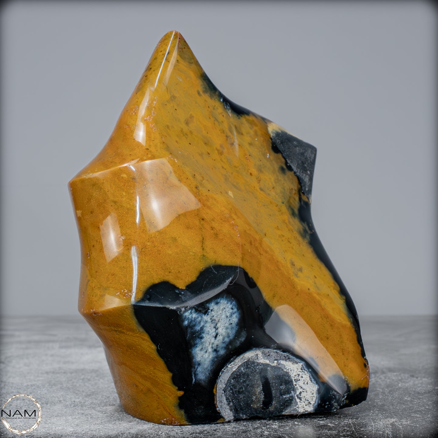 Natürliche Jaspis-Chalcedon Kristallflamme - 1244,44g