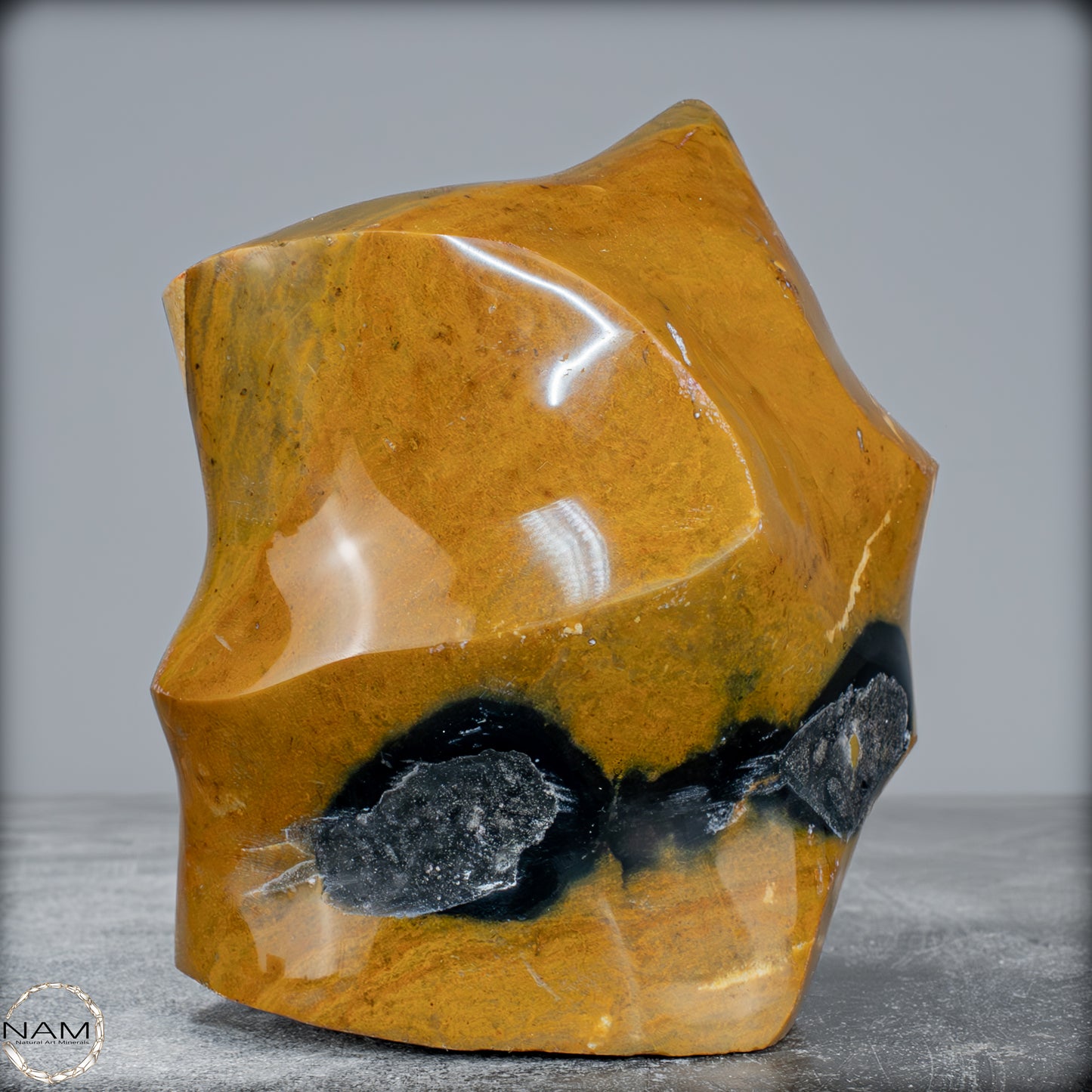 Natürliche Jaspis-Chalcedon Kristallflamme - 1244,44g