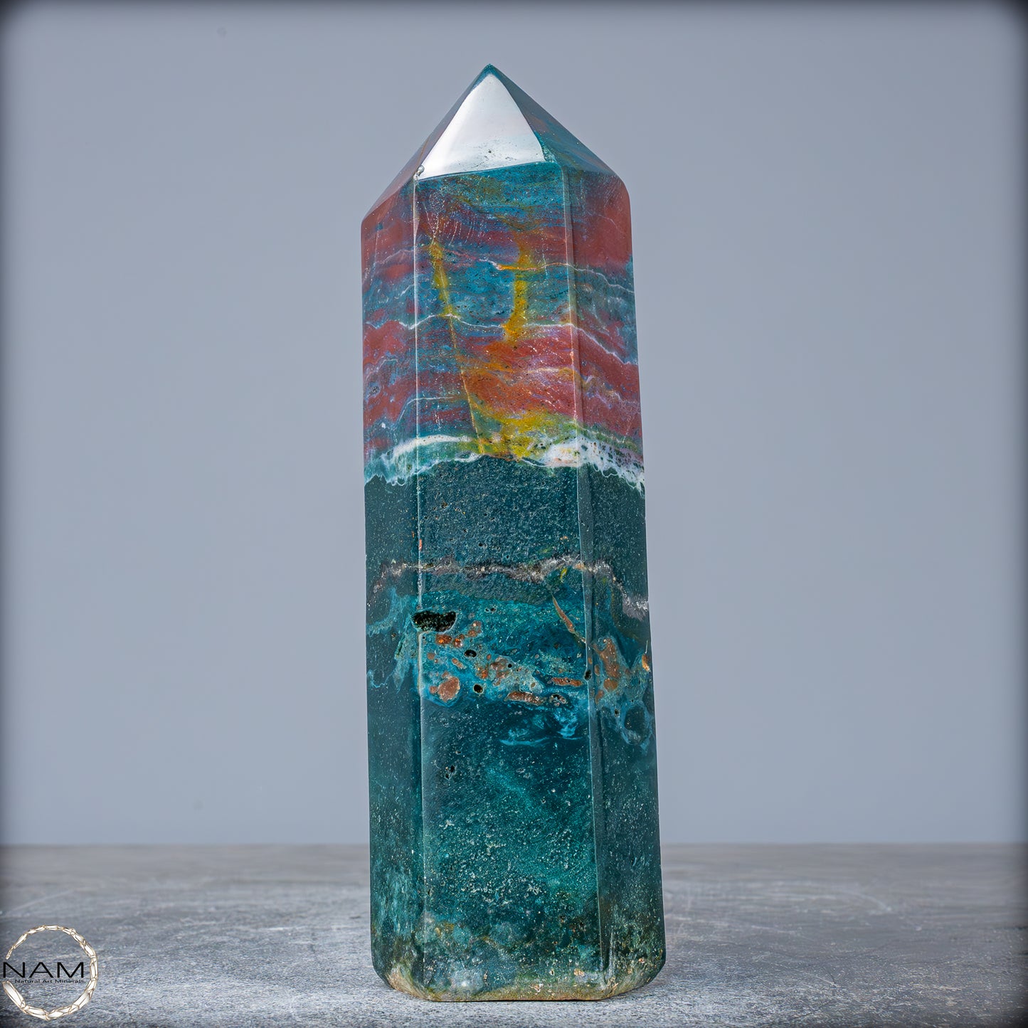 Natürlicher Jaspis Kristall Obelisk - 757,62g