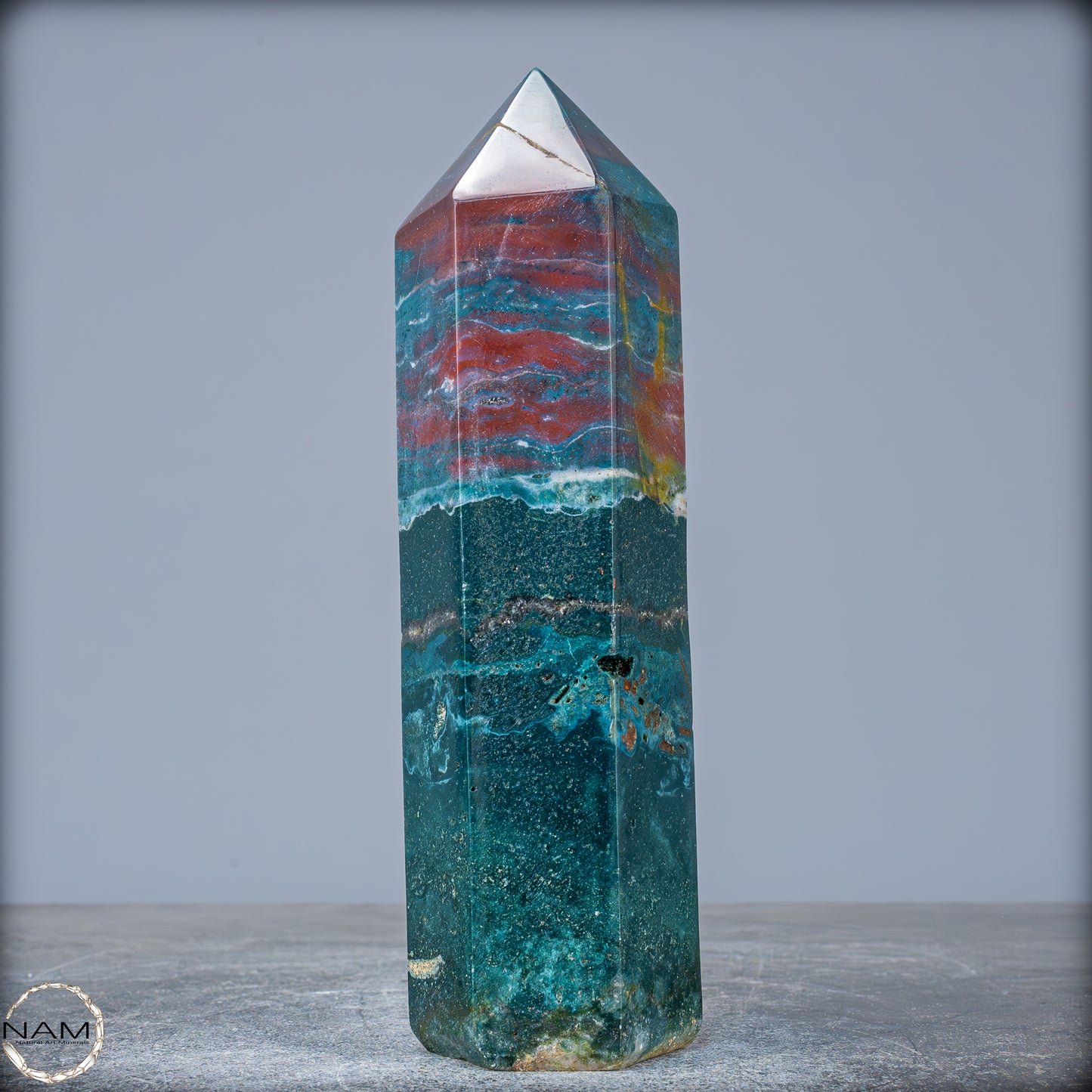 Natürlicher Jaspis Kristall Obelisk - 757,62g