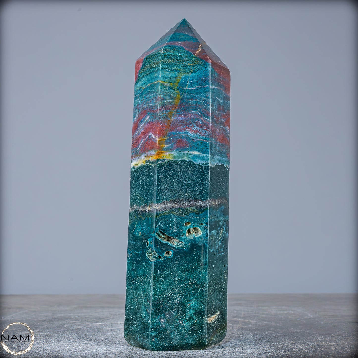Natürlicher Jaspis Kristall Obelisk - 757,62g
