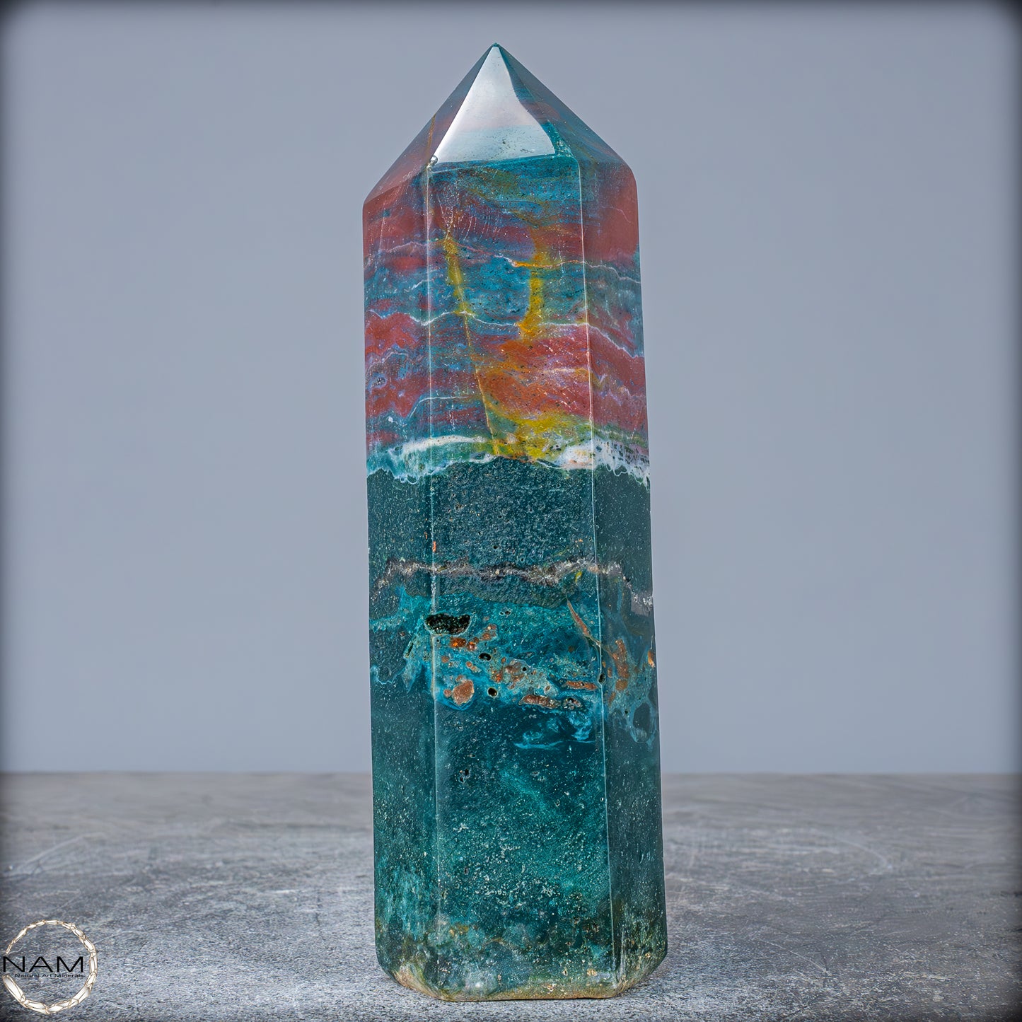 Natürlicher Jaspis Kristall Obelisk - 757,62g