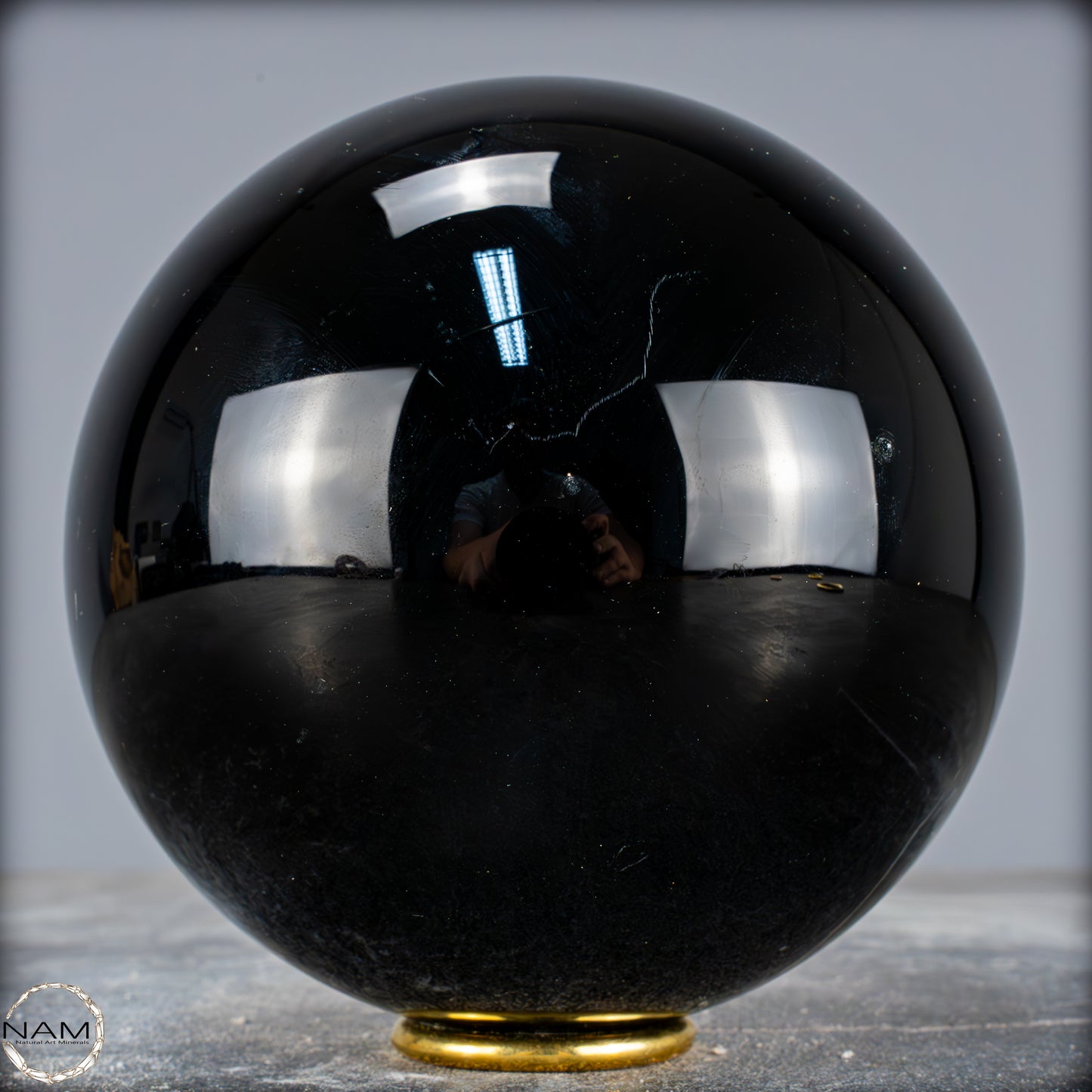 Natürliche Schwarze Obsidian Kristall-Kugel - 511,17g - 77mm