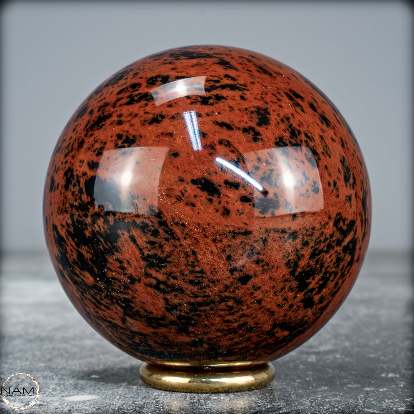 Natürliche Mahagoni-Obsidian Kristall-Kugel - 375,12