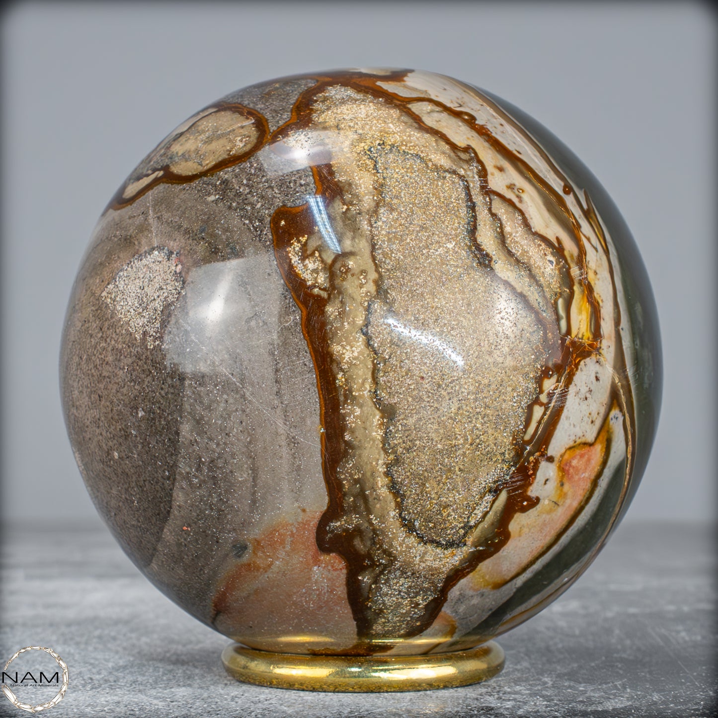 Natürliche Polychrome Jaspis Kristall-Kugel -950,50g