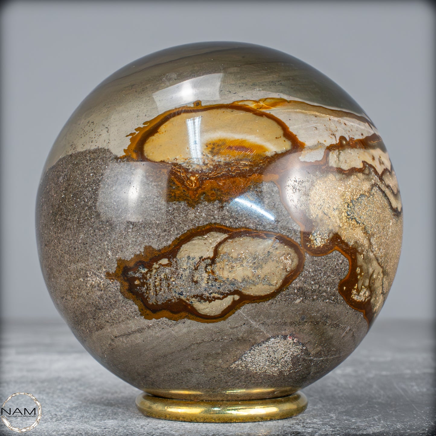 Natürliche Polychrome Jaspis Kristall-Kugel -950,50g