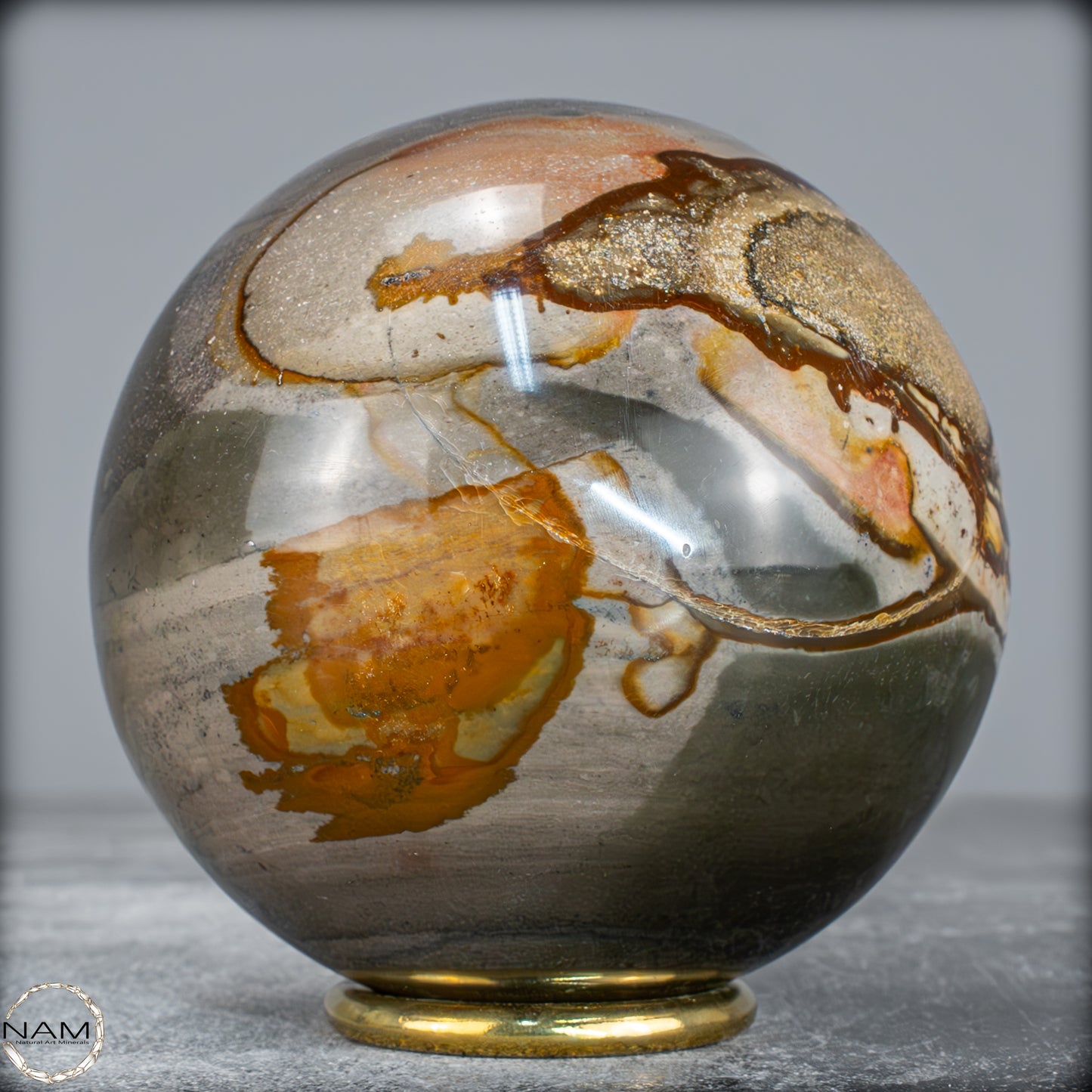 Natürliche Polychrome Jaspis Kristall-Kugel -950,50g