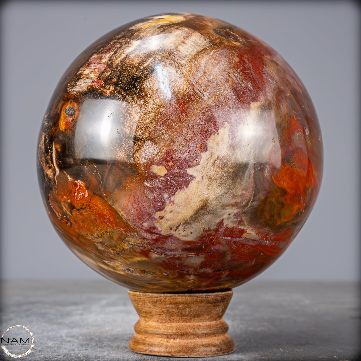 Natürliche Kristall-Kugel aus Versteinertem Holz - 2095,43g - 117mm