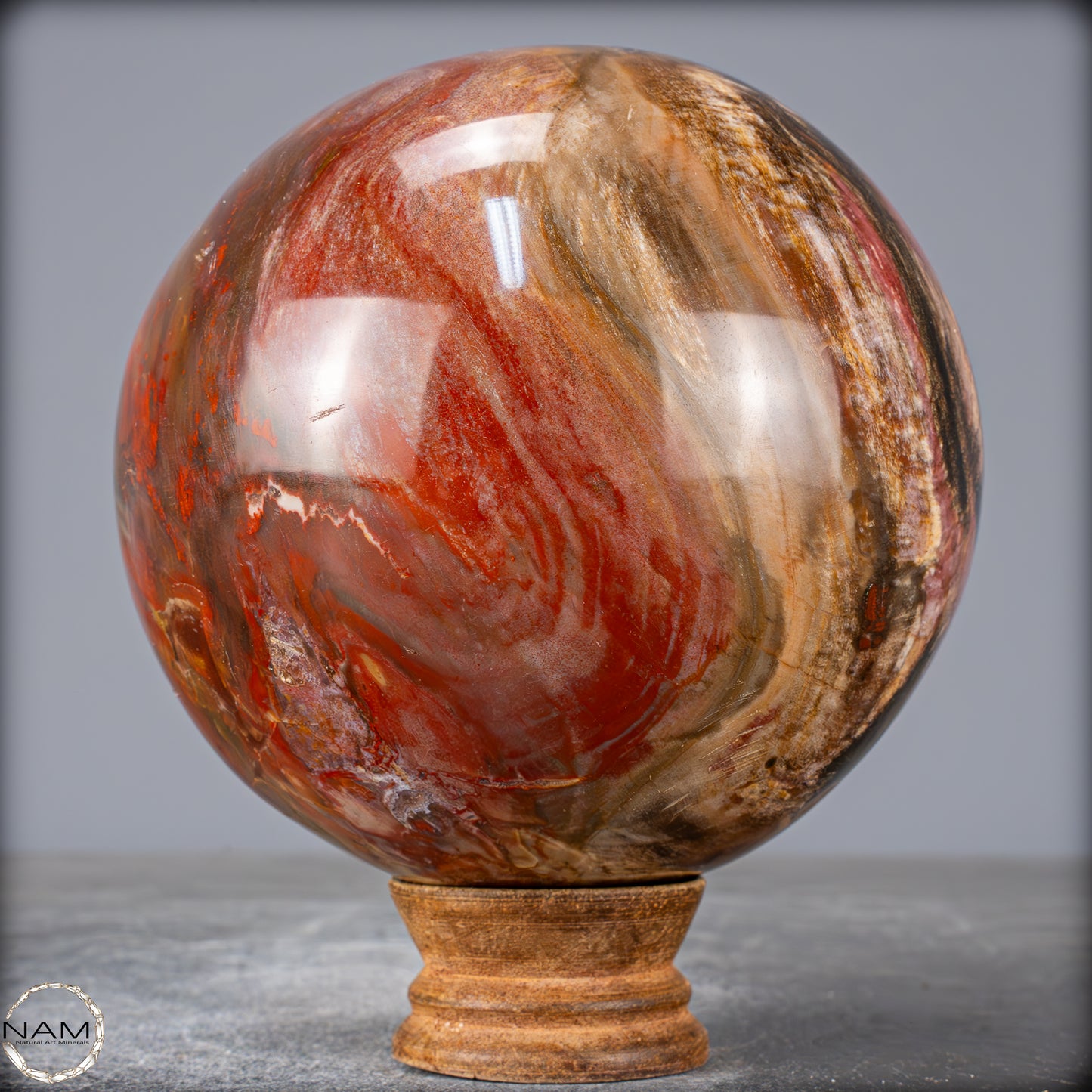 Natürliche Kristall-Kugel aus Versteinertem Holz - 2095,43g - 117mm